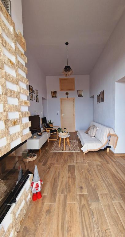Kuchyň nebo kuchyňský kout v ubytování Seva Monolithos house