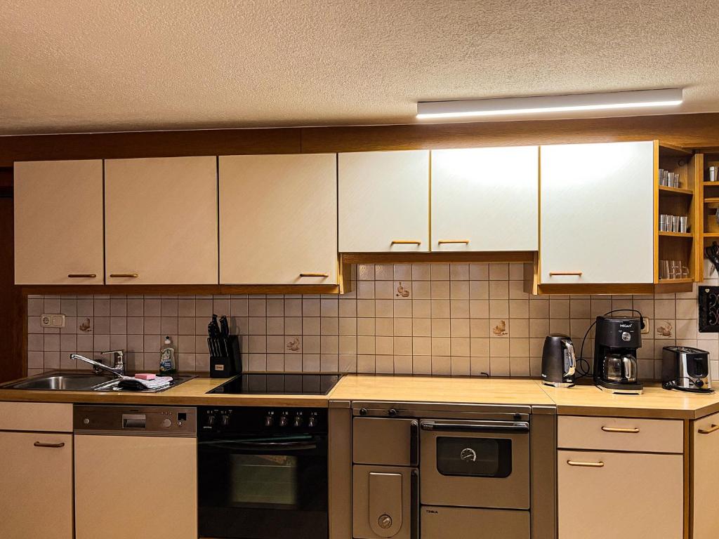 Kuchyň nebo kuchyňský kout v ubytování Spitzen Blicke – Apartments