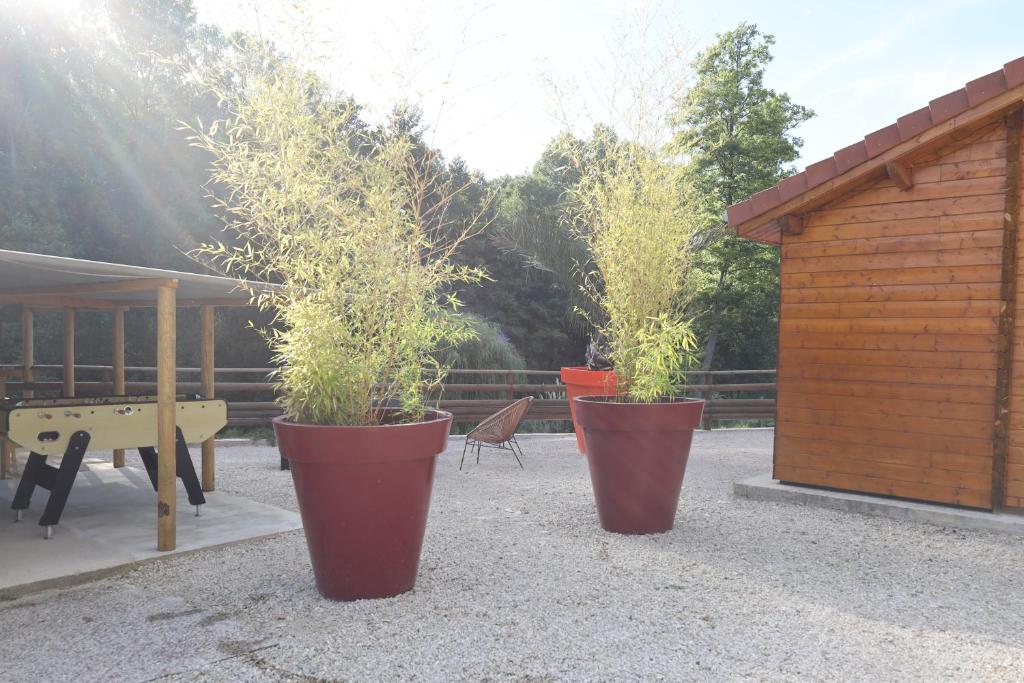 Zahrada ubytování Les Chalets Du Marais