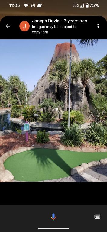 a screenshot of a video of a golf course at Oceanfront Get Away in Myrtle Beach
