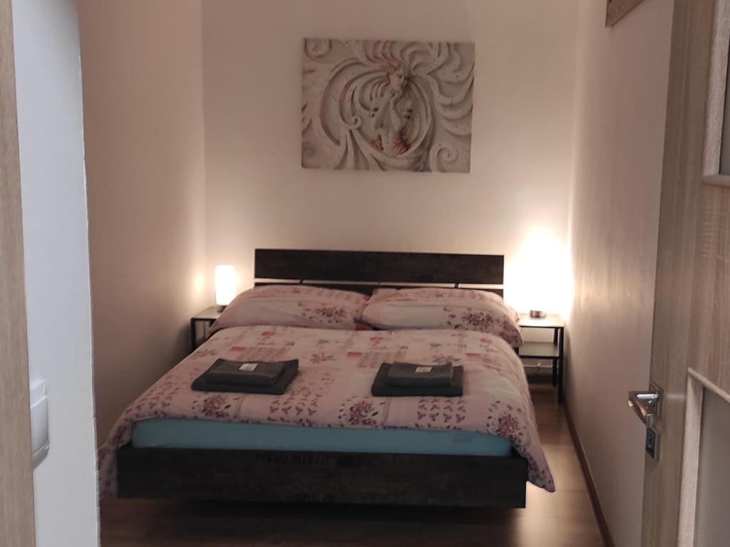 Postel nebo postele na pokoji v ubytování Apartmány Kristýna