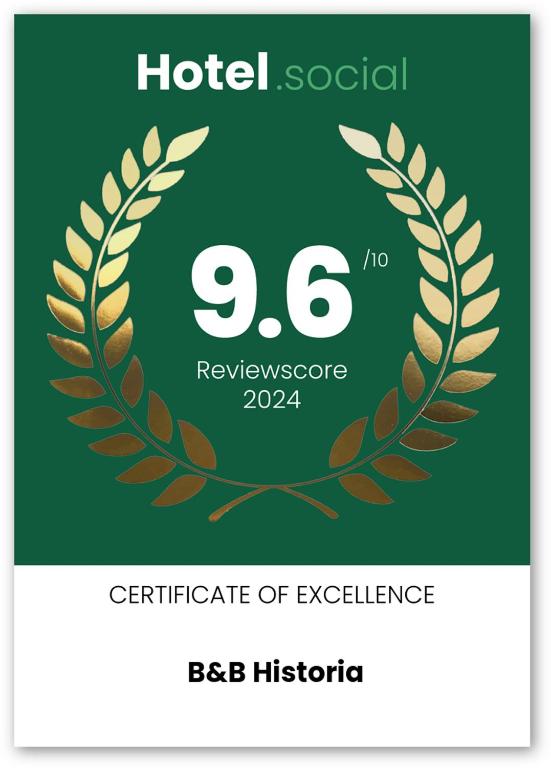 Certifikát, hodnocení, plakát nebo jiný dokument vystavený v ubytování B&B Historia