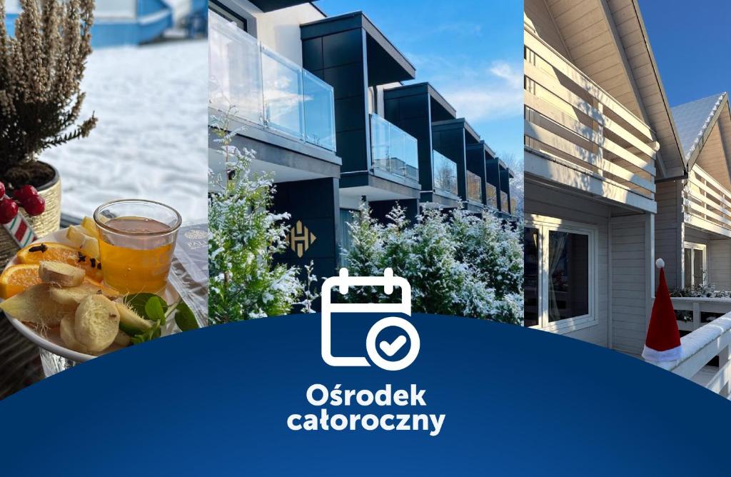 stół ze zdjęciem domu z kamerą w obiekcie Holiday Park & Resort Pobierowo w Pobierowie