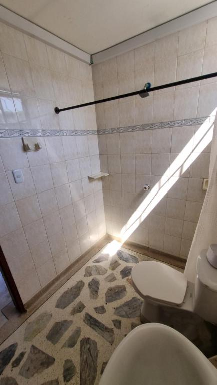 Koupelna v ubytování Cabaña Gaia Rodadero
