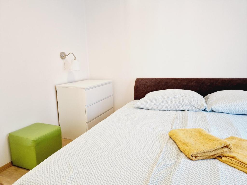 Postel nebo postele na pokoji v ubytování Balaton Apartman Füred