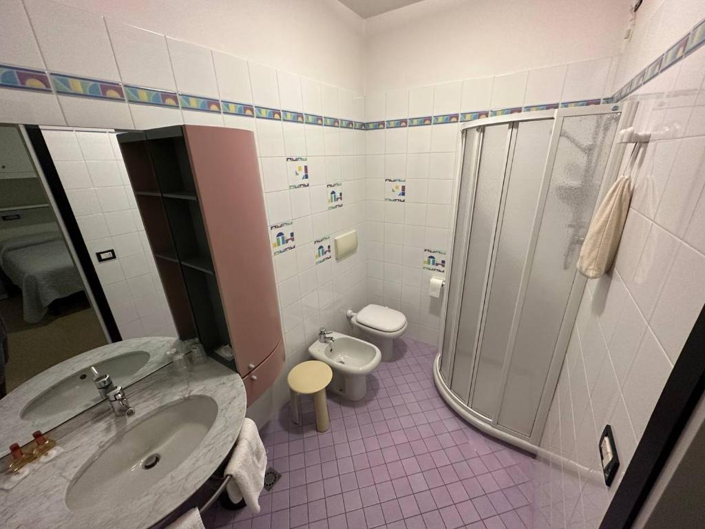 Koupelna v ubytování Hotel Belvedere