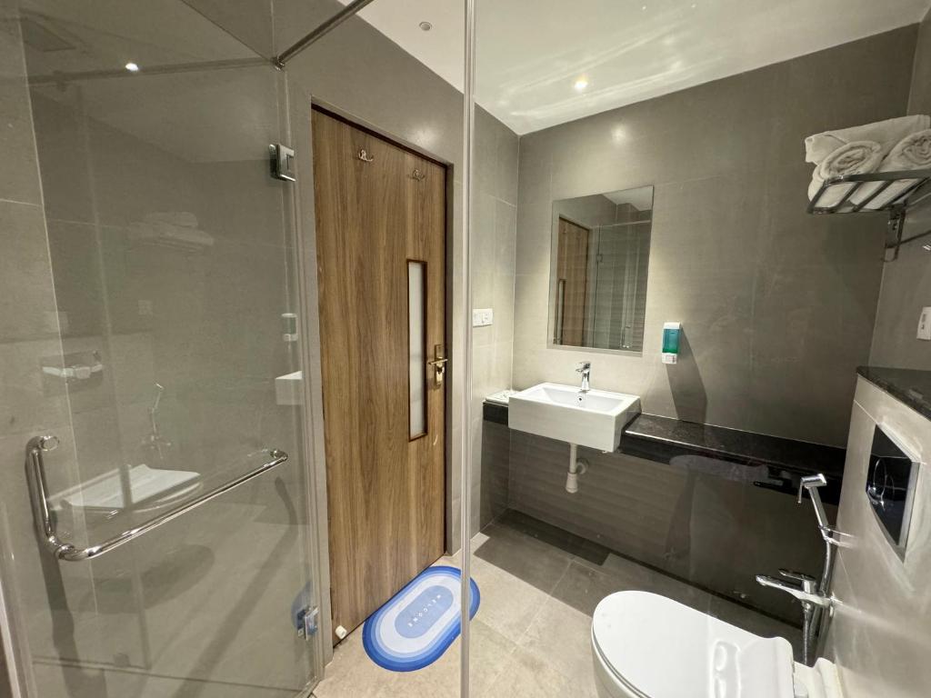 Koupelna v ubytování Hotel Devdeep Porvorim