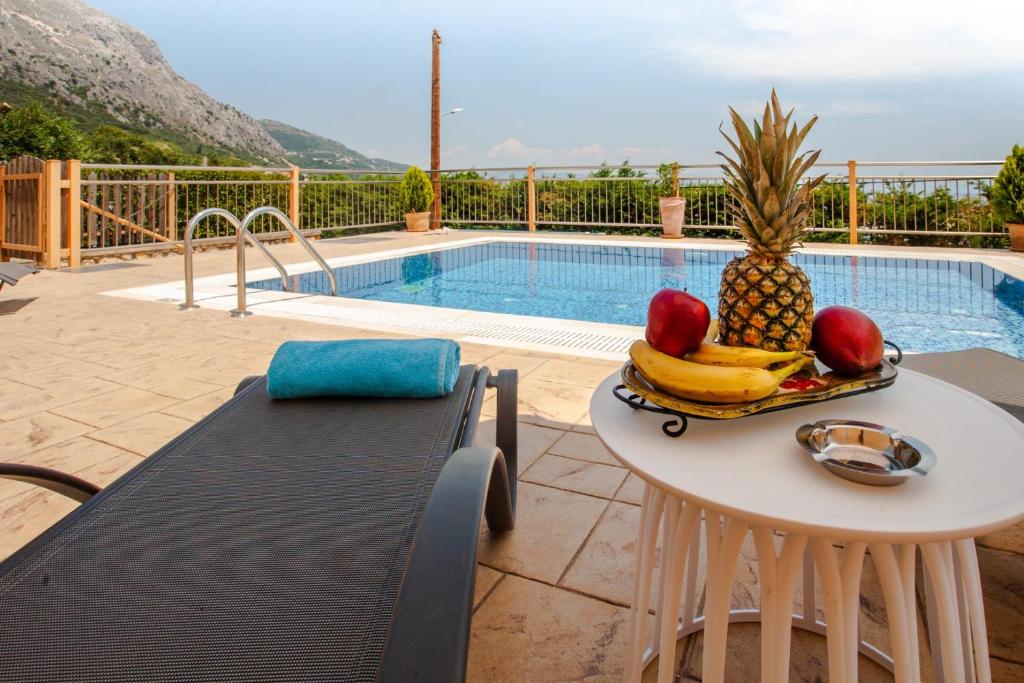 Basen w obiekcie Corfu Sea View Villa - Eros lub w pobliżu