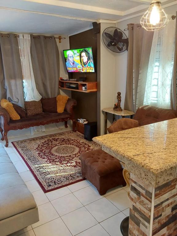 TV a/nebo společenská místnost v ubytování Zipcode Hideaway Guesthouse