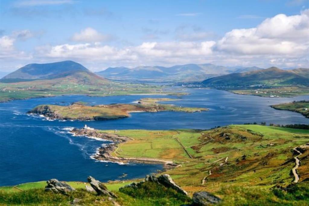 an aerial view of a large body of water at Harbor View in Valentia Island