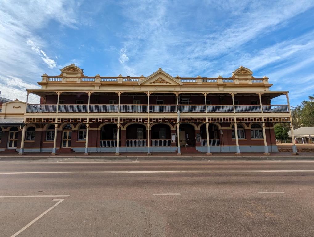 a large building on the side of a street at Toodyay Hotel in Toodyay