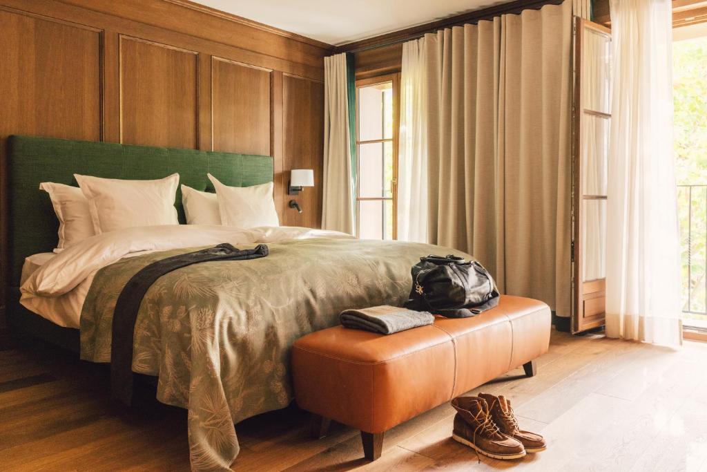 Postel nebo postele na pokoji v ubytování Posthotel Taube