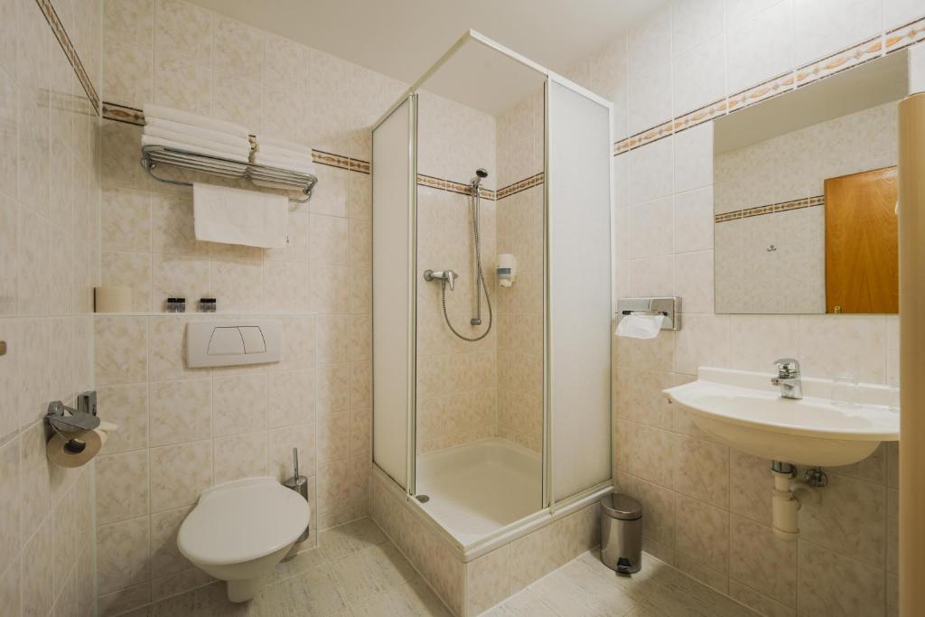 Koupelna v ubytování Vila Horec - depandance hotela Hubert Vital Resort