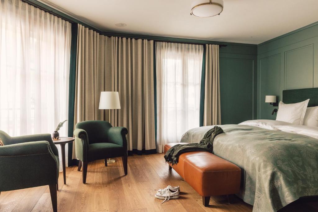 Postel nebo postele na pokoji v ubytování Posthotel Taube
