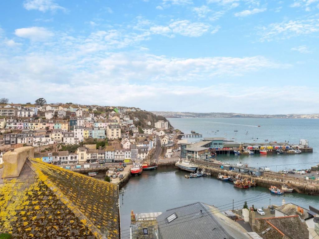 a view of a harbor with boats in the water at 3 Bed in Brixham 90565 in Brixham