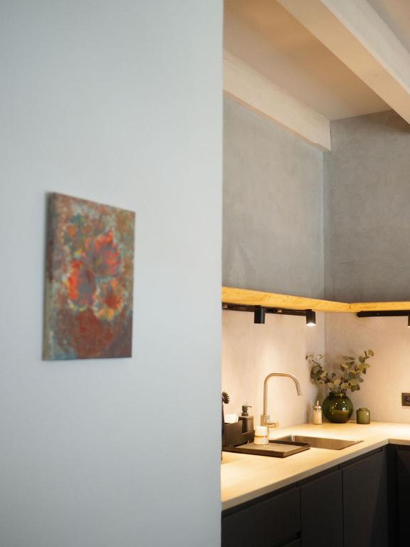 Kuchyň nebo kuchyňský kout v ubytování Apartmány Staroměstská romance