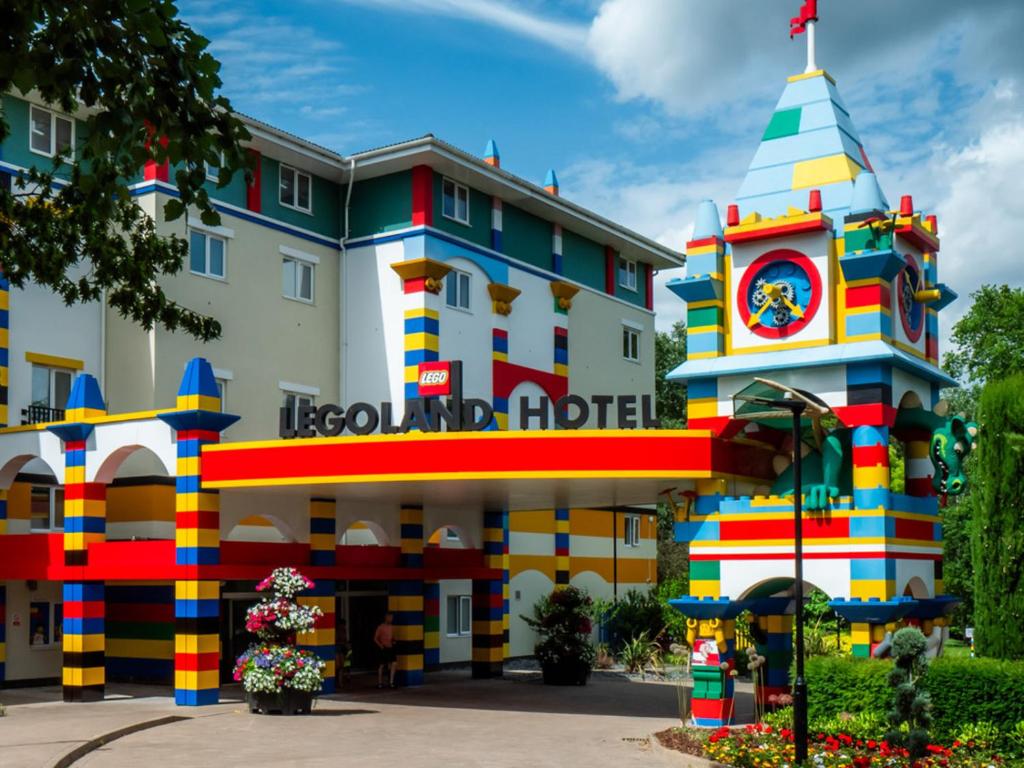 a hotel with a clock tower and a building at LEGOLAND(R) Windsor Resort in Windsor