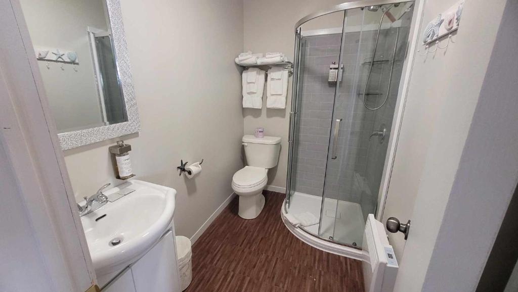 Koupelna v ubytování Hôtel Aquamer