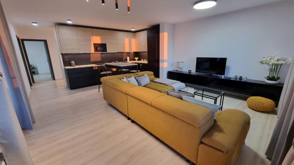 Kuchyň nebo kuchyňský kout v ubytování Apartmán 402