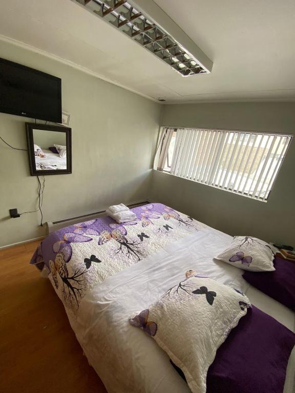 Una cama o camas en una habitación de Karol Hostal