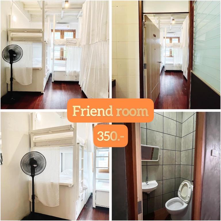 Koupelna v ubytování Rotinis Hostel
