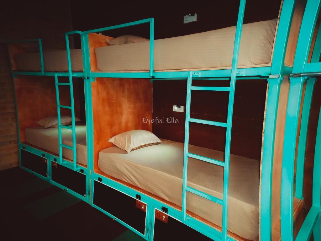 Palanda nebo palandy na pokoji v ubytování Eyeful Ella Hostel