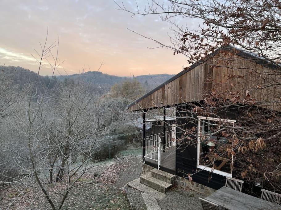 a cabin in the mountains with a view at Chalet hérisson in La Roche-en-Ardenne