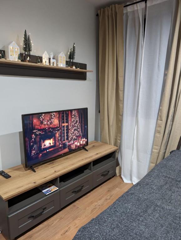 TV a/nebo společenská místnost v ubytování BratSki Apartman - 200m od gondole