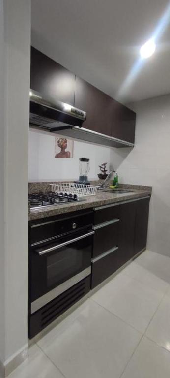 Kuchyň nebo kuchyňský kout v ubytování Privado y fascinante Apartaestudio San Alonso