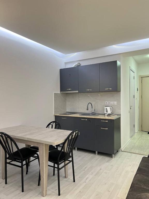 Kuchyň nebo kuchyňský kout v ubytování Hotel Peak