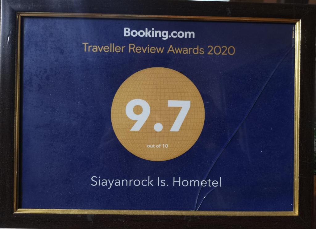 Certifikát, hodnocení, plakát nebo jiný dokument vystavený v ubytování Siayanrock Hometel