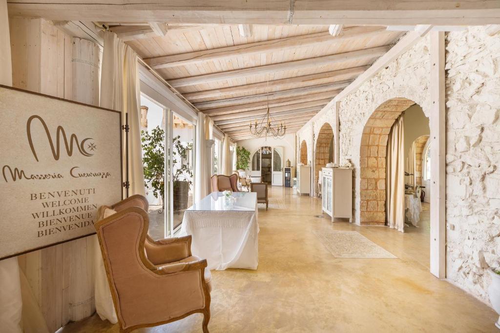 Restaurace v ubytování Masseria Cucuruzza Boutique Hotel