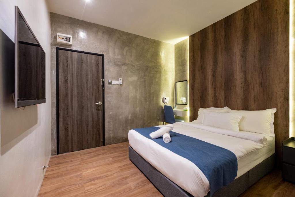 Postel nebo postele na pokoji v ubytování Boutique Hidden loft