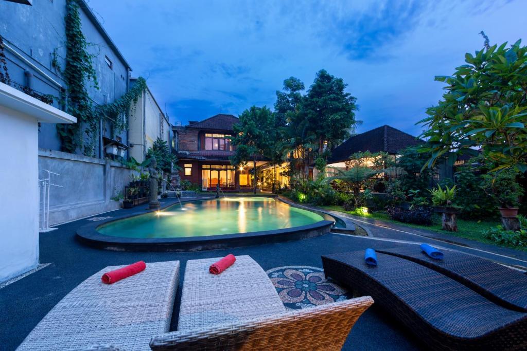 Bazén v ubytování Rahayu Hanoman Ubud nebo v jeho okolí