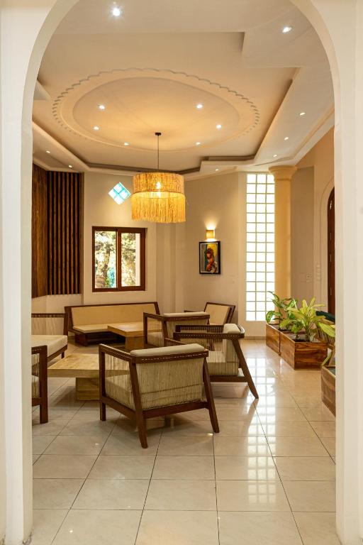 Posezení v ubytování Tamarin Hôtel Cotonou