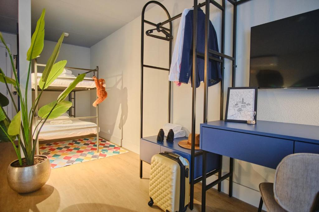 Postel nebo postele na pokoji v ubytování Hotel Halbert