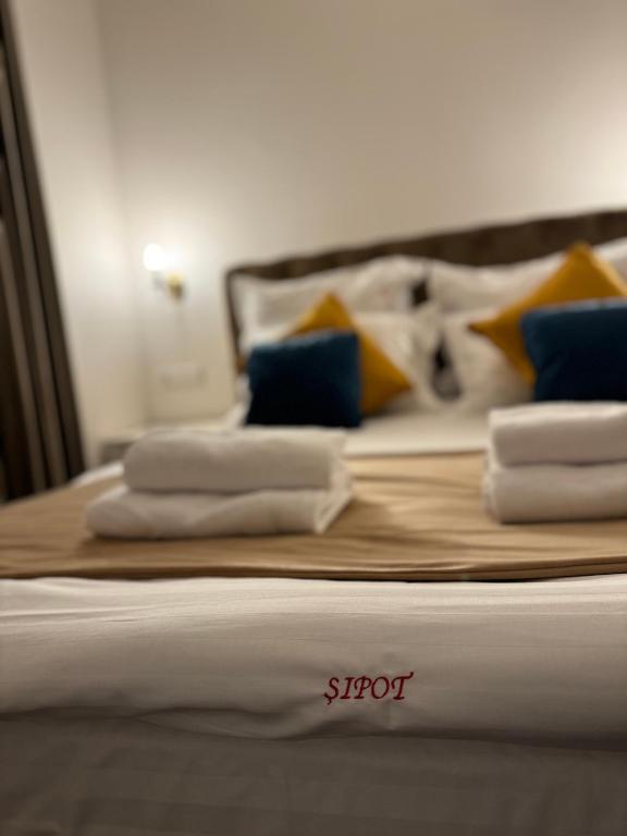 Postel nebo postele na pokoji v ubytování Vila Șipot - Casa Arhitecților