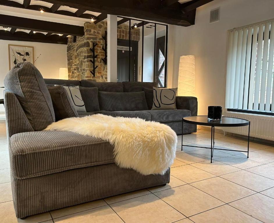 Χώρος καθιστικού στο L AUBERGE DE l Entre Potes Scandinavia