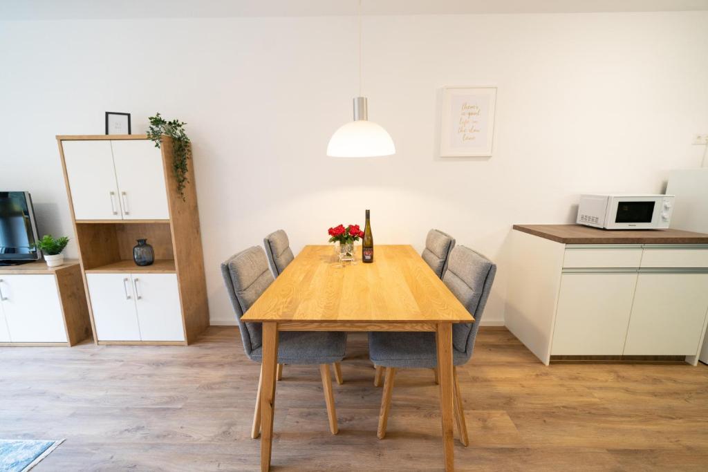 Kuchyň nebo kuchyňský kout v ubytování Aparthotel Tannenhof