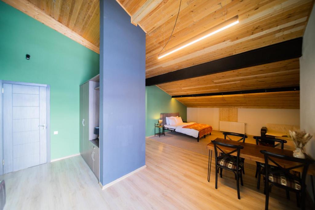 Кровать или кровати в номере Chalet Papa Basili
