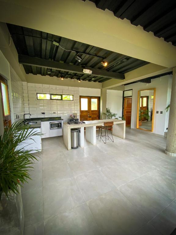 Kuchyň nebo kuchyňský kout v ubytování Ecoparadise Hotel