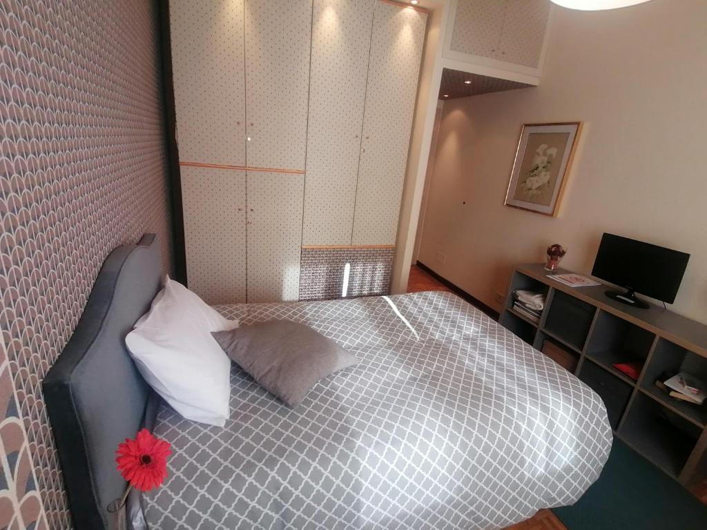 Posteľ alebo postele v izbe v ubytovaní B&B Buon Cammino Tuscia Viterbo - colazione inclusa - convenzionato con impianti termali