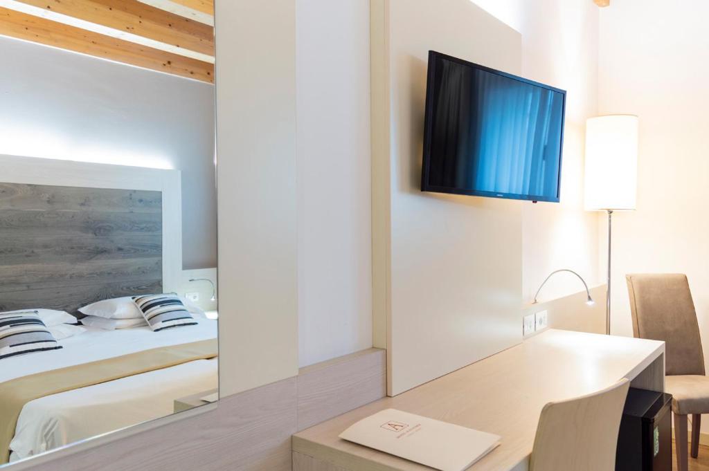 TV a/nebo společenská místnost v ubytování Hotel Alexander