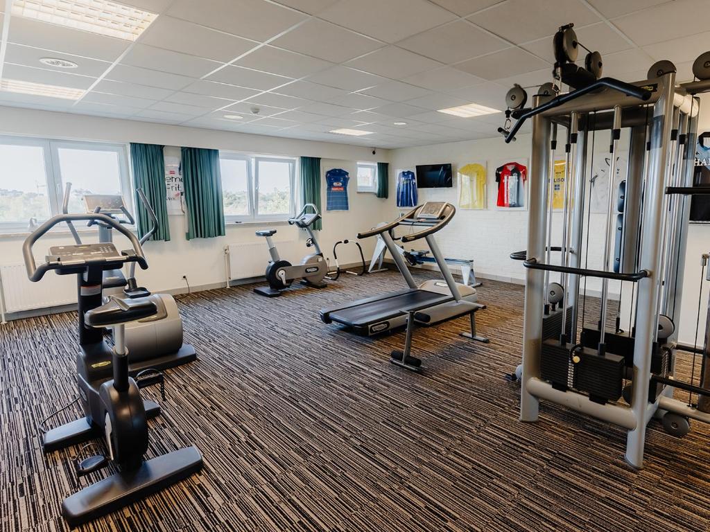 Fitness centrum a/nebo fitness zařízení v ubytování Domein Westhoek