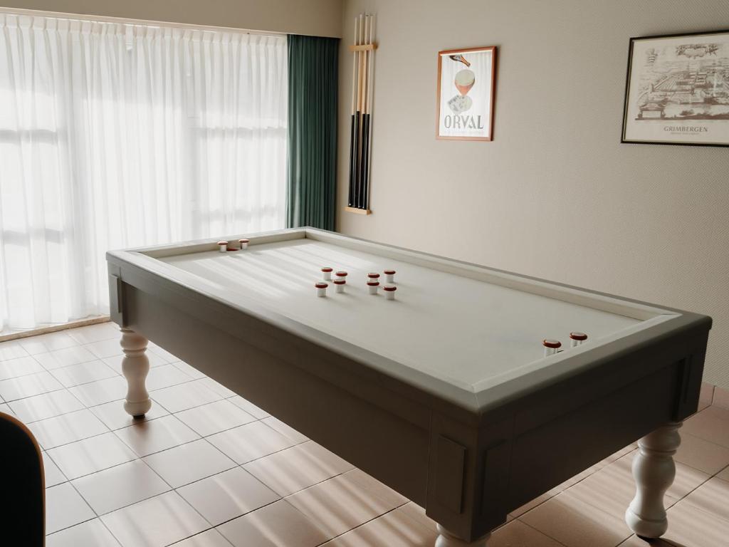 Biliár nebo kulečník v ubytování Domein Westhoek