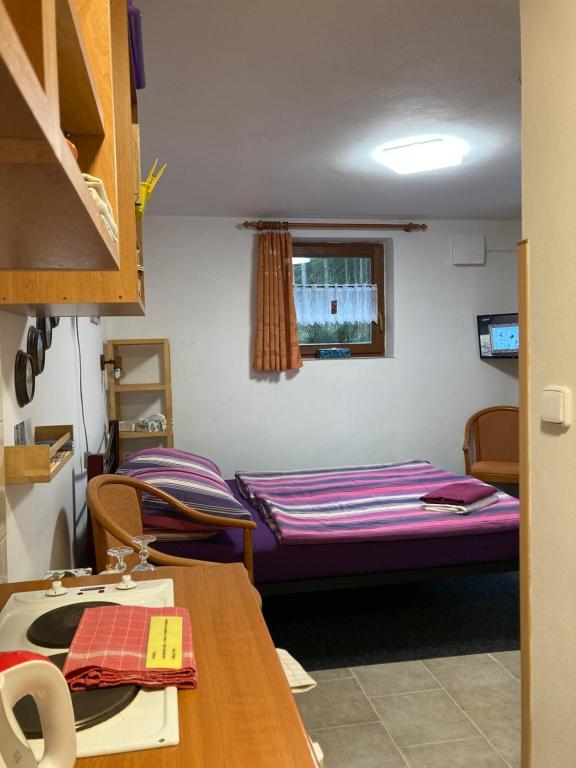 Postel nebo postele na pokoji v ubytování Penzion Na Habeši