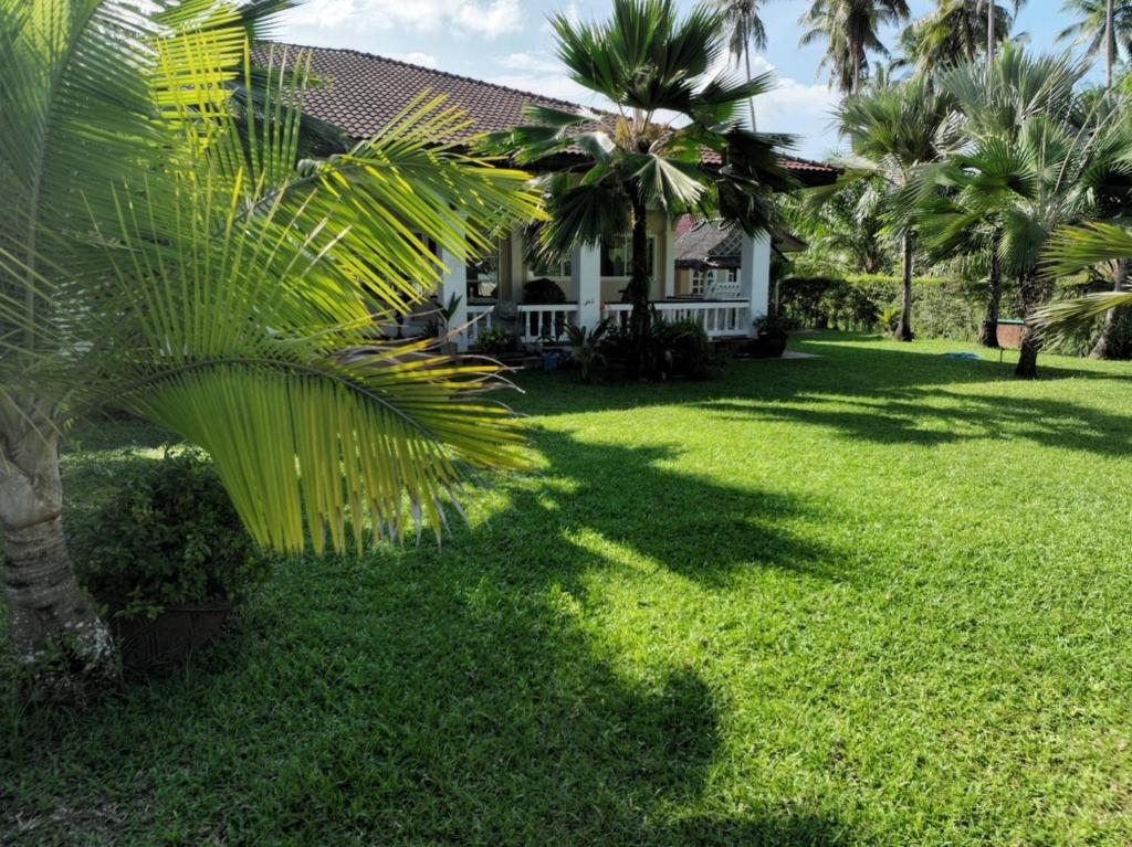 Zahrada ubytování Palm Gardens Resort, Bang Saphan