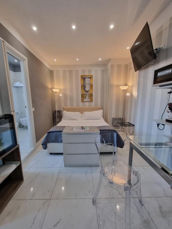 TV a/nebo společenská místnost v ubytování B&B Pescara Centro Luxury Suite