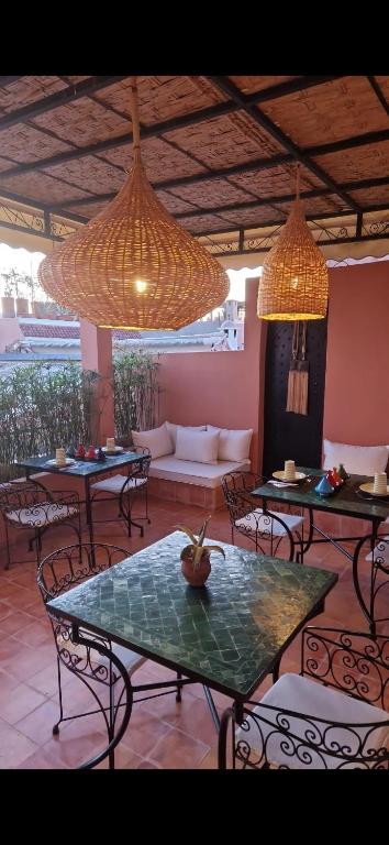 Istumisnurk majutusasutuses Riad Les Nuits de Marrakech