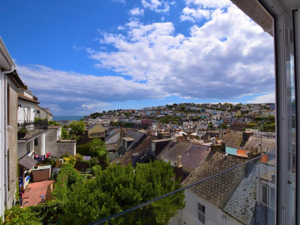 a view of the city from a balcony at 3 Bed in Brixham 75230 in Brixham